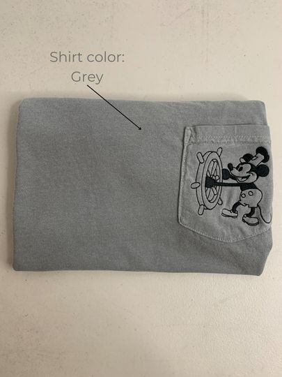 Vintage Embroidered Mickey Pocket Tee
