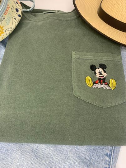 Vintage Mickey Embroidered Pocket Tee