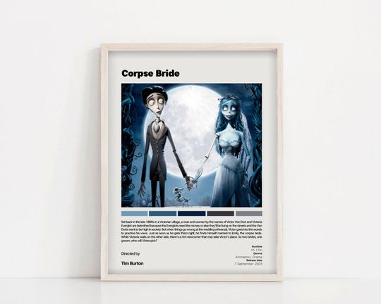 Corpse Bride | Tim Burton | Minimalist Vintage Movie Poster