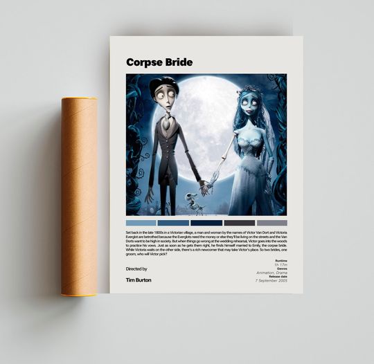 Corpse Bride | Tim Burton | Minimalist Vintage Movie Poster