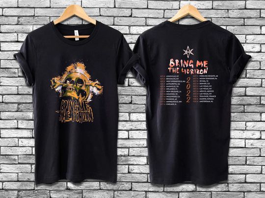 Bring Me the Horizon T-Shirt, Vintage Style T-Shirt, Bring Me The Horizon Skull X Allien