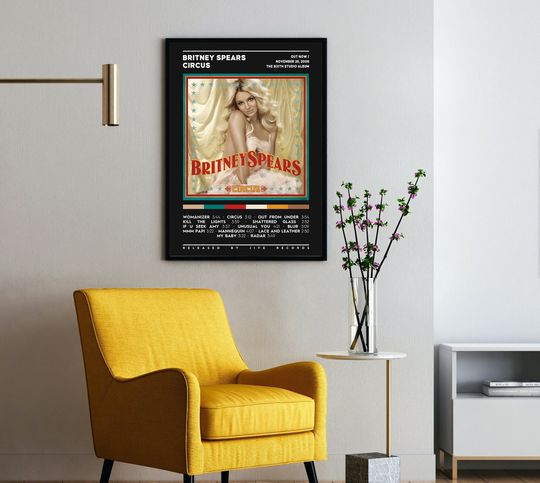 Britney Spears - Circus Poster / Album Cover Poster, Room Decor