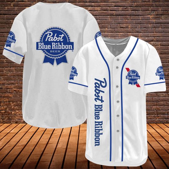 Pabst Blue Ribbon Custom Baseball Jersey