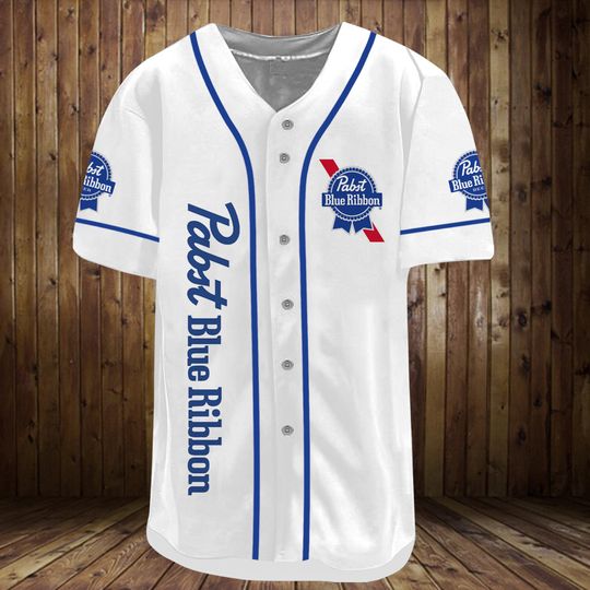 Pabst Blue Ribbon Custom Baseball Jersey