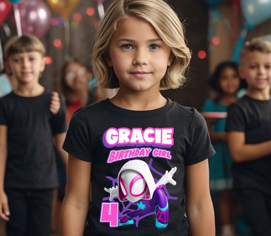 Ghost Spidey and Friends Personalized Shirt Birthday Custom Tshirt