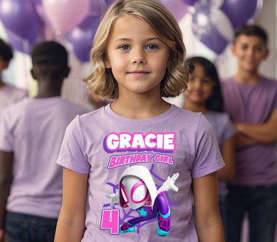 Ghost Spidey and Friends Personalized Shirt Birthday Custom Tshirt