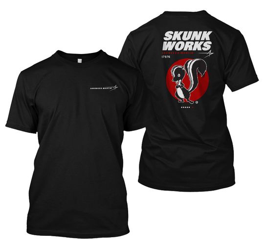 New Lockheed Martin, Lockheed The  Skunk Works Double sided tshirt