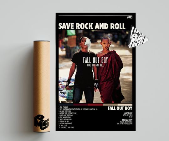 Fall Out Boy Poster | Save Rock And Roll Poster | Fall Out Boy Tracklist