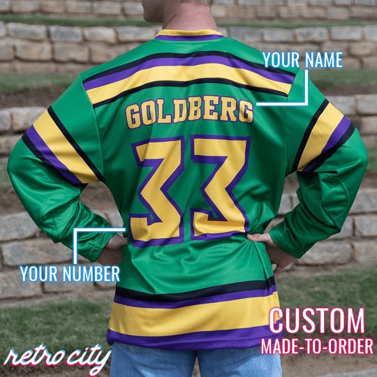 The Mighty Ducks Movie Goldberg Custom Hockey Jersey