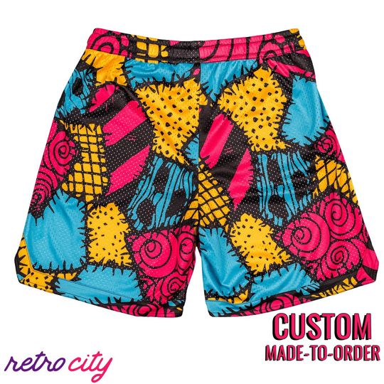 Sally Halloween Town Retro Mesh  Shorts