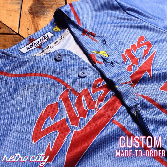 Chucky Childs Play Slasher  Full-Button Halloween Baseball Jersey *CUSTOM*