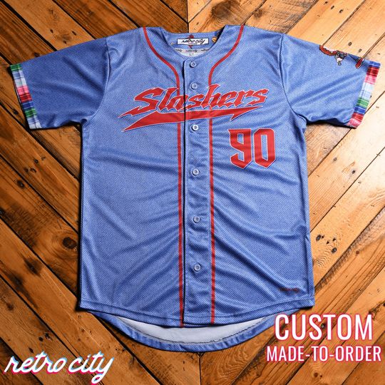 Chucky Childs Play Slasher  Full-Button Halloween Baseball Jersey *CUSTOM*