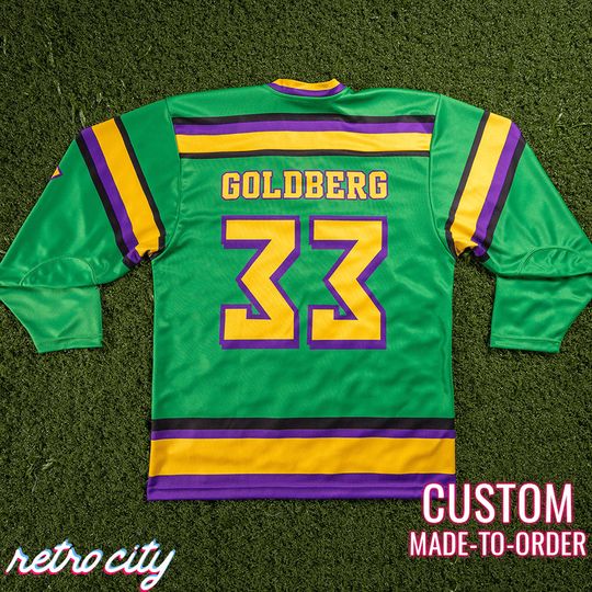 The Mighty Ducks Movie Goldberg Custom Hockey Jersey