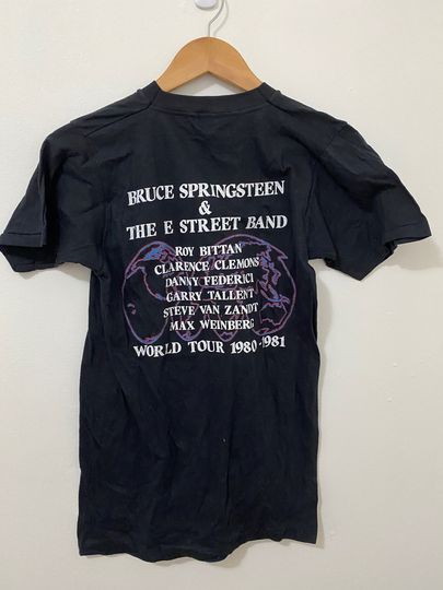BRUCE SPRINGSTEEN and The E-Street Band Vintage 1981 Double Sided T-Shirt