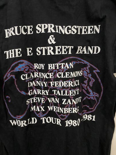 BRUCE SPRINGSTEEN and The E-Street Band Vintage 1981 Double Sided T-Shirt