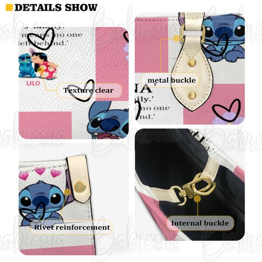 Stitch Disney Bag, Lilo And Stitch Leather Handbag