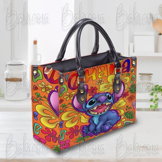 Stitch Disney 3 Sizes Leather Handbag
