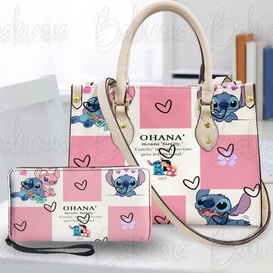 Stitch Disney Bag, Lilo And Stitch Leather Handbag