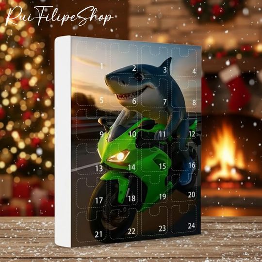 Funny Brainrot Advent Calendar, Funny Shark Advent Calendar, Funny Christmas Advent Calendar, Unique Holiday Countdown Gift