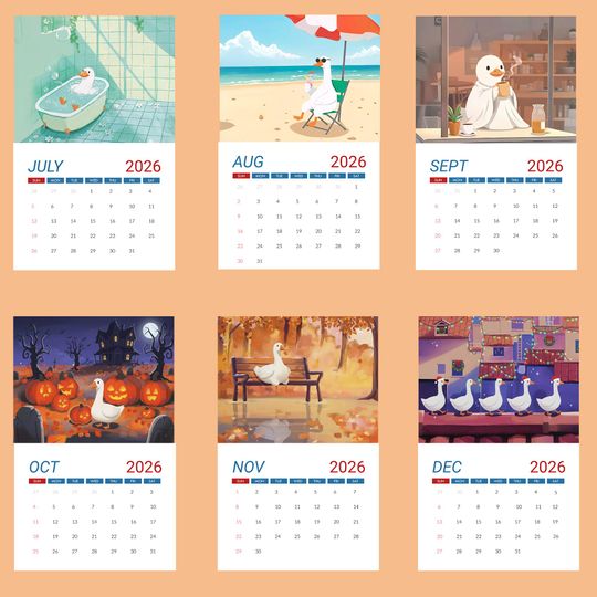 Gooses Doing Things Calendar, Silly Goose Home Decor Gifts