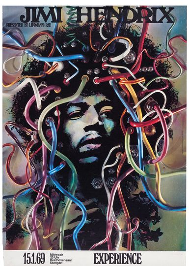Jimi Hendrix 1969- concert poster