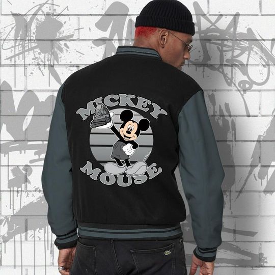 Custom Unisex Varsity Jacket, Mickey Mouse Sneaker, Varsity Jacket
