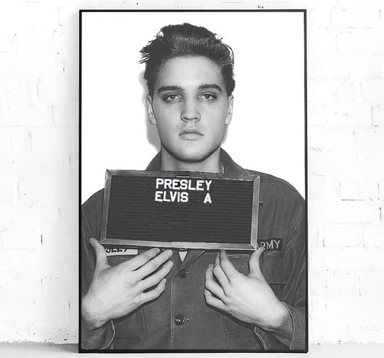Elvis Presley Mugshot Wall Art Poster