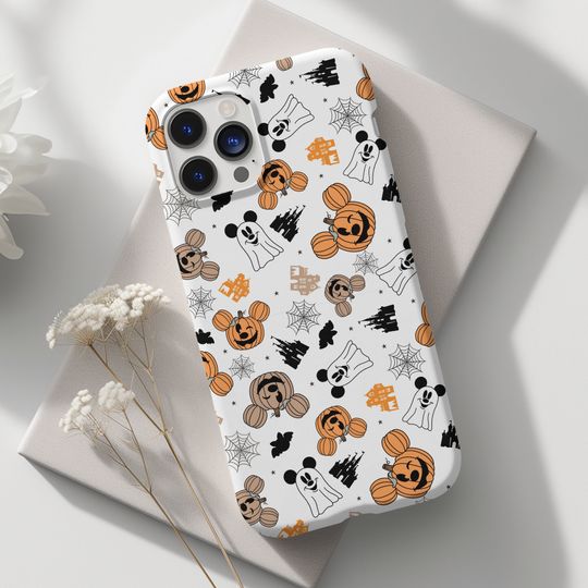 Mickey Pumpkin Mickey Ghost Halloween Phone Case, Disney Iphone Case