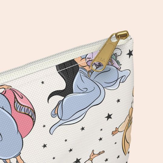 Princess Jasmine Makeup Bag, Personalized Cosmetic Pouch, Custom Makeup Brush