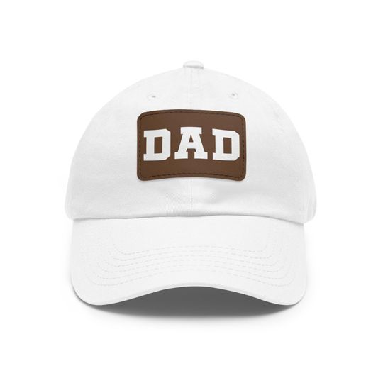 Papa Hat with Leather Patch, Fathers Day Gift, Unisex Hat, Hat Business Party Gift Hat