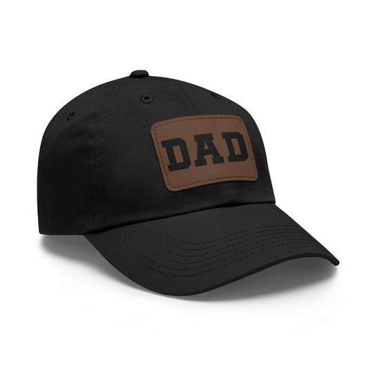 Papa Hat with Leather Patch, Fathers Day Gift, Unisex Hat, Hat Business Party Gift Hat