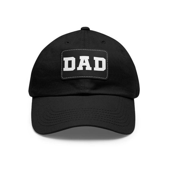 Papa Hat with Leather Patch, Fathers Day Gift, Unisex Hat, Hat Business Party Gift Hat