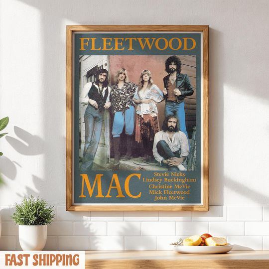 Retro Classic Rock Poster, Vintage Band Wall Art, 70s Music Aesthetic Print, Rock Music Home Decor