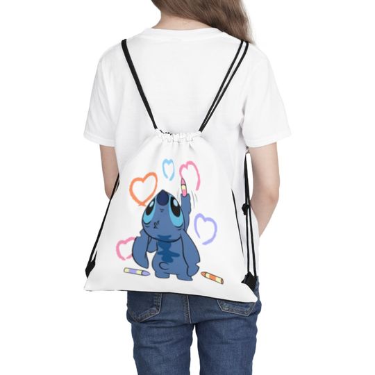 Stitch Drawing Outdoor Drawstring Bag