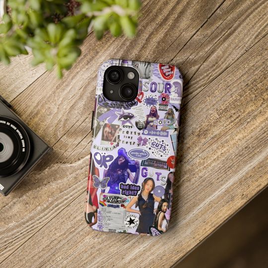 Olivia Rodrigo Purple Collage Phone Case Vintage Aesthetic iPhone