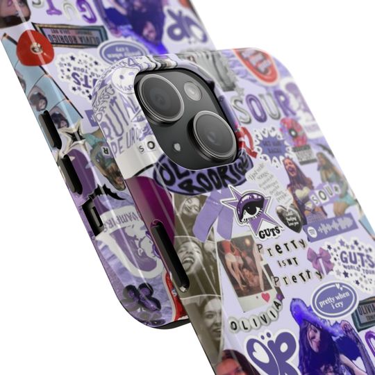 Olivia Rodrigo Purple Collage Phone Case Vintage Aesthetic iPhone