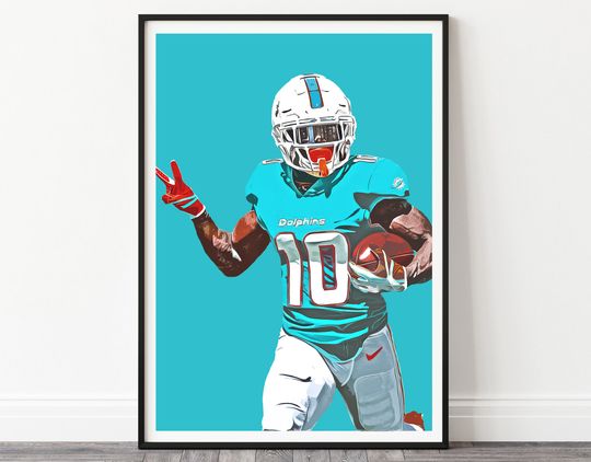 Tyreek Hill Poster - Miami Dolphins Poster