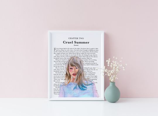 Multiple Songs Available - Watercolor Lyric Art - Physical Prints