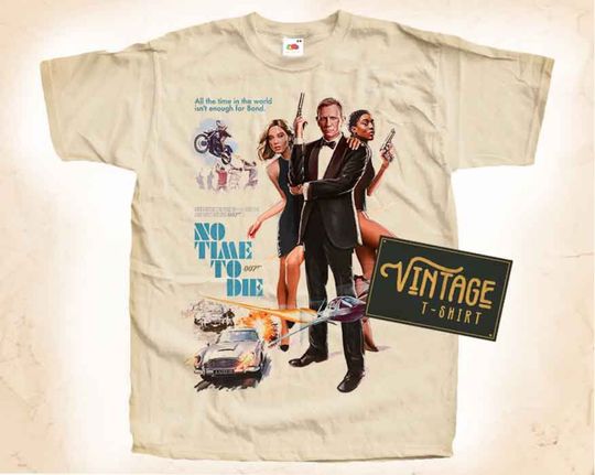 Vintage T Shirt James Bond No Time to Die T-Shirt