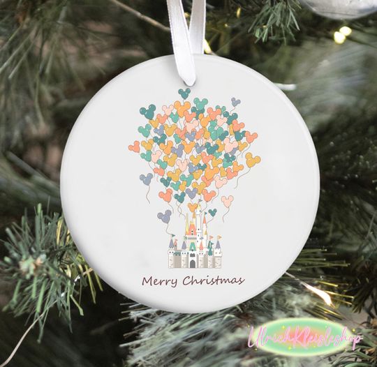 Personalized Disney Christmas Ceramic Ornament