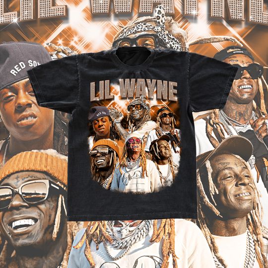 Lil Wayne vintage Tee, Bootleg Design T-Shirt, 90s Rap T-Shirt