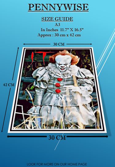 IT Poster, Pennywise Poster, Wall Decor