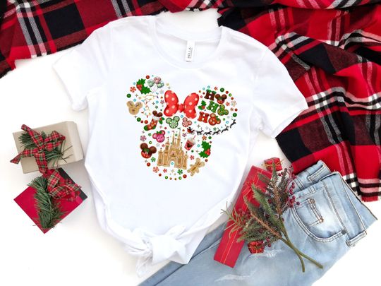 Minnie Mouse Cute Merry Christmas Shirt, Merry Christmas, Christmas Matching Shirt, Holiday Christmas Disney Christmas t-shirt