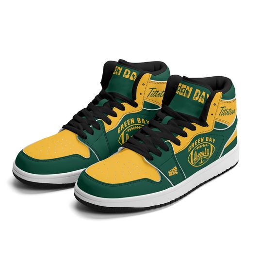 Green Bay Football Team Shoes for Men & Women Team Themed Football Sport Shoes Football Sneakers Green Bay Sneakers Green Bay Gift