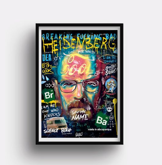 Breaking Bad Poster, TV Show Wall Art, Perfect Gift, Pop Art, Contemporary Wall Decor