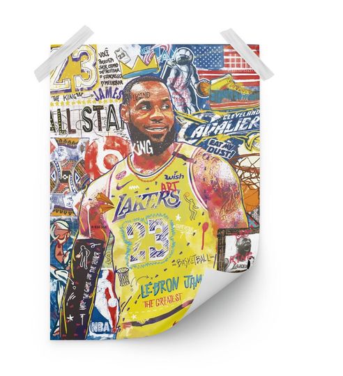 LeBron James Poster, Gift for boyfriend