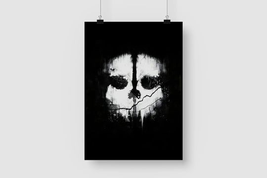 Call of Duty Poster | Ghost Logo Poster | Gaming Poster