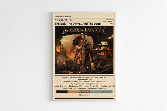 Megadeth Poster | The Sick, the Dying and the Dead! Poster
