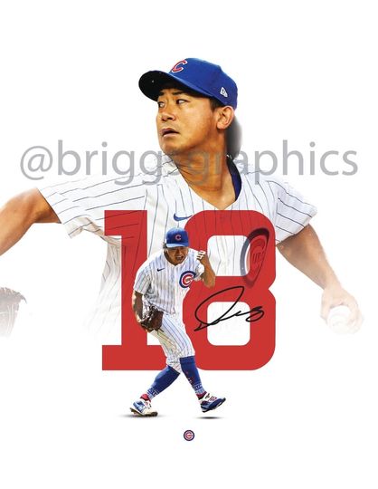Shota Imanaga 18 Chicago Cubs Baseball Poster/Wall Decor/Print