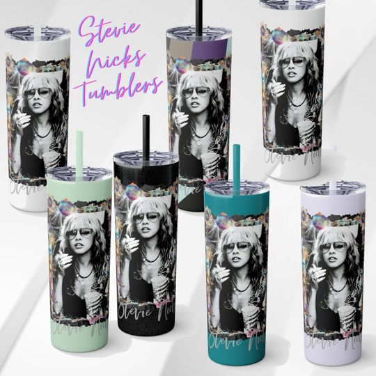 Stevie Nicks Tumbler with Lid and Straw 20oz